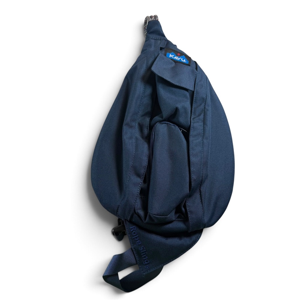 KAVU Rope Sling Bag Navy Blue Polyester Crossbody Backpack Adjustable Strap